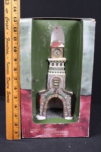 Holiday Time Village Collectibles Clock Tower