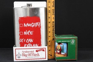 Presentville Big Ol Flask & Christmas House Mug Mixed Lot