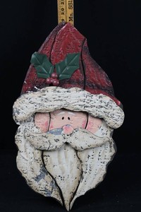 Wooden Santa Claus Wall Hanging Christmas Decor
