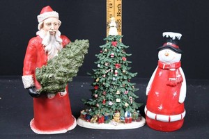 Christmas Santa, Decorated Tree & Snowman Mixed Lot