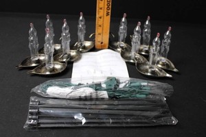 10-Piece Candle Holder Light Set With Stakes and Cord