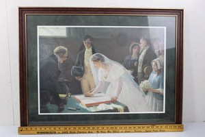 Framed Wedding Ceremony Marriage Register Artwork