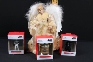 Hallmark Star Wars Ornaments & Angel Figurine 4-Piece Mixed Lot