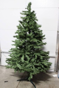 6 Ft Artificial Christmas Tree With Stand - 3 Ft Wide