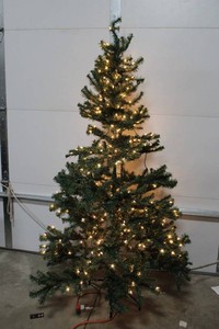 Pre-Lit Artificial Christmas Tree - 8 Ft Tall