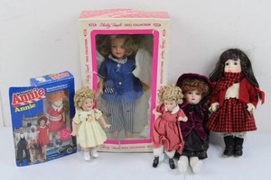 Shirley Temple and Assorted Dolls - 6-Doll Mixed Lot