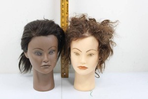 Clic International Destiny & Tiffany Mannequin Heads (Lot of 2)