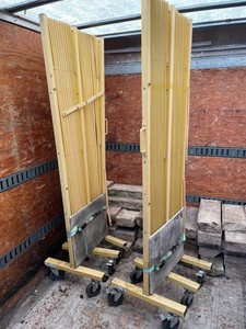 Mobile Folding Panel Assemblies With Casters (Lot of 2)