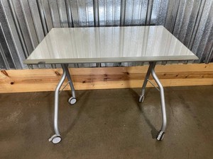 Folding Laminate Table With Casters
