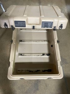 Tan Hard-Sided Insulated Storage Container
