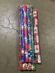 Assorted Christmas Gift Wrap Rolls Mixed Lot