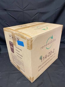 Renewables 114-20-2 20oz Compostable Paper Cups - Case of 500