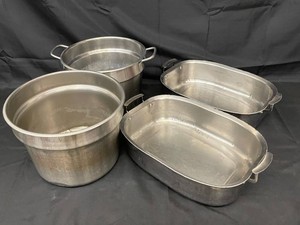Metal Cookware Pots & Oval Roasting Pans (Lot of 4)
