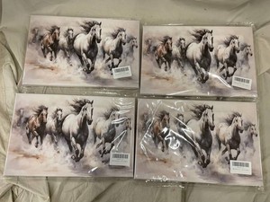 Running Horses Canvas Wall Art Prints (Lot of 4)