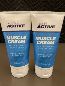 Kribl ACTIVE Muscle Cream - 3 oz All Natural Pain Relief with Camphor & Menthol - 2-Pack