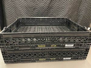 Set of 2 Tosca 65126 Collapsible Plastic Crates