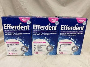Efferdent Complete Clean Dental Cleanser 126-Count (Lot of 3)
