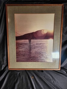 59 - Framed Vintage Fishing Scene Photograph Print