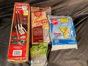 296 - Mixed Vacuum Bags & Barbecue Tool Set (Lot of 4)