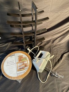315 - Farberware Hand Mixer & Bamboo Kitchen Organizer and Wine Rack