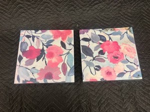46 - Floral Canvas Wall Art Panels (Lot of 2)