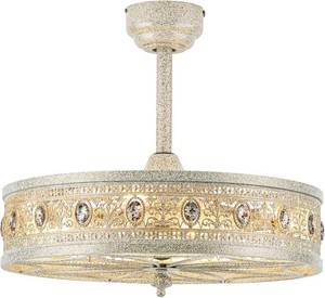 Vivlite Crystal Chandelier Ceiling Fan with Light