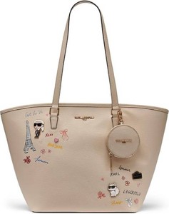 Karl Lagerfeld Womens Adele in Paris Tote Bag (Neutral Multi)