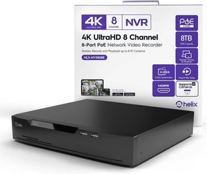 Helix 4K 8-Port POE Smart NVR, Human and Vehicle Detection