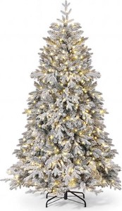 GarveeHome 6 Pre-Lit Snow Flocked Christmas Tree