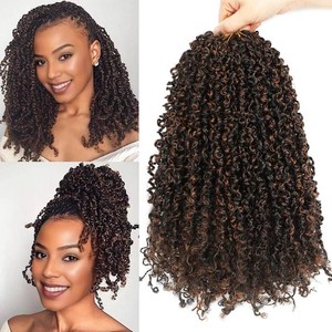 $30 Pre-looped Yanky Twist Crochet Hair 8 in 8-Pack for Black Women 1BH30