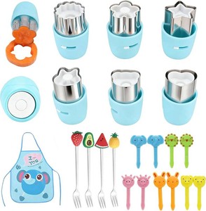 20Pcs Biscuit Cutter & Cookie Cutters Set - Multi-Shape FruitVegetable Cutters for Kids Lunch Accessories, Food-Grade Stainless Steel Molds for Home Baking (PINK COLOR, see photos)
