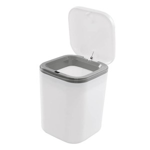 0.5 Gallon Tiny Countertop Trash Can, Mini Desktop Garbage Can, White
