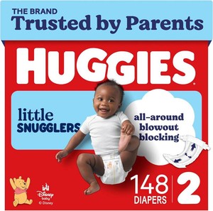 $41 Huggies Little Snugglers Diapers Size 2, 148 Count