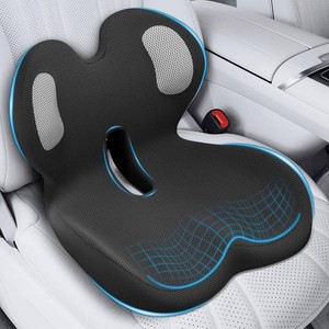 $28 AEGIS COVER Memory Foam Car Seat Cushion 4 Lumbar Support Short Drivers