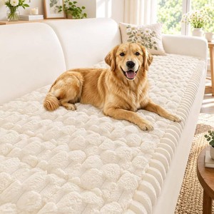 $70 Smiry Couch Covers for Dogs, Non Slip Fuzzy Pet Sofa Protector Washable