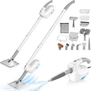 $60 10-in-1 Steam Mop with Detachable Handheld Steamer, Multi & Up Steamer