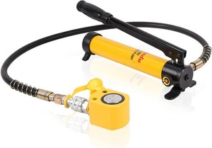 $119 10T Low Profile Hydraulic Cylinder Ram Jack Kit FPY-10 0.43 Stroke  CP-180 400cc Manual Hydraulic Hand Pump Hydraulic Porta Power Kit