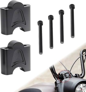 $56 2 Motorcycle Handlebar Risers Kit for Indian Scout SixtyBobberClassicRogue 2015-2025, Aluminum Motorcycle Handle Bar Riser Replacement Accessories, Black
