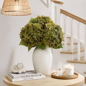 $22 Waipfaru Green Hydrangea Artificial Flowers, 21 Real Touch Hydrangea Flowers, Faux Hydrangea Flowers Outdoor, Latex Artificial Hydrangeas All Season Indoor & Outdoor Home Decor & Wedding Arrangement