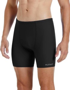 Runhit Mens Square Leg Swim Jammers Quick Dry Athletic Brief Swimsuit UPF 50 Compression Swimming Shorts 3XL