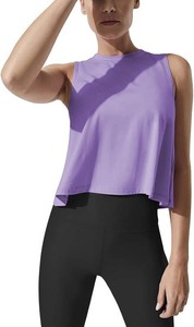 Mippo Crop Tops for Women Sleeveless Workout Tops Flowy Athletic Tank Size Medium