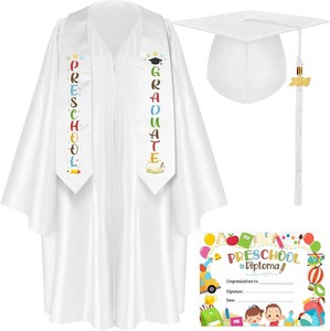 $23 6 Pcs Kindergarten Preschool Graduation Cap and Gown 2026 Tassel Stole Certificate for Toddler Kids