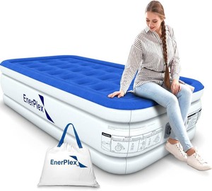 $70 EnerPlex Twin Air Mattress with Built-in Pump, 16 Raised Inflatable Bed