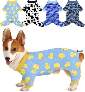 $27 Bienbee Dog Pajamas, 4 Pack Adjustable Onesies for Small to Large Dogs XL