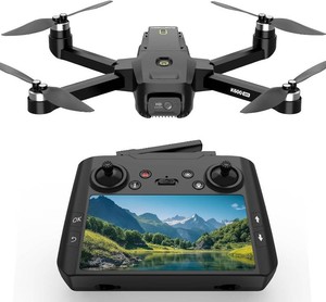 $37 GPS Drone with EIS 1080P Camera, 4.5 FPV Screen, 5GHz Transmission Foldable Drone with Brushless Motor, Auto Return Follow Me & 32G SD Card, Gesture Control, Al Track&Orbit Mode for AdultsKidsBeginners