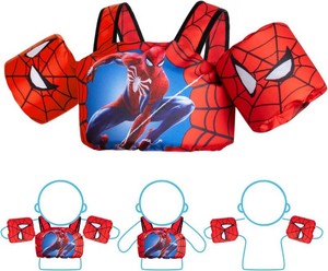 $26 Toddler Swim Vest, 3-in-1 Adjustable Toddler Floaties Kids 2-7 Years (22-66 lbs), Detachable Pool Float & Arm Bands, Puddle Jumper Style for Pool, Beach, Swimming