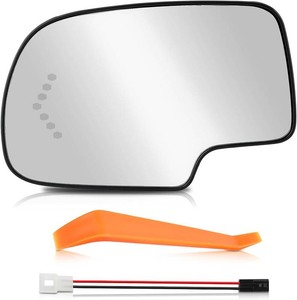 AUTOKAY Left Driver Side Mirror Glass Fits for Silverado Tahoe 2003-2006