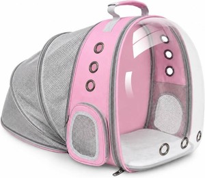 $36 Expandable Cat Carrier Backpack with Bubble Window, Pink