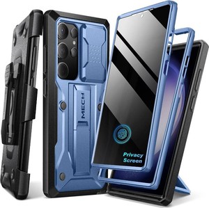 $34 TONGATE for Samsung Galaxy S23 Ultra Case, 2 Front Frames & Stand, P-Blue