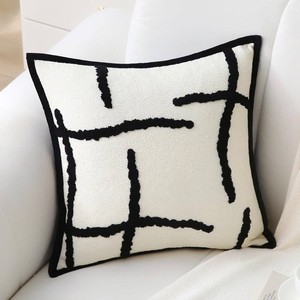 $28 Tufted Pillows with Inserts, 18 x 18 Boho Chenille Decorative Throw Pillow